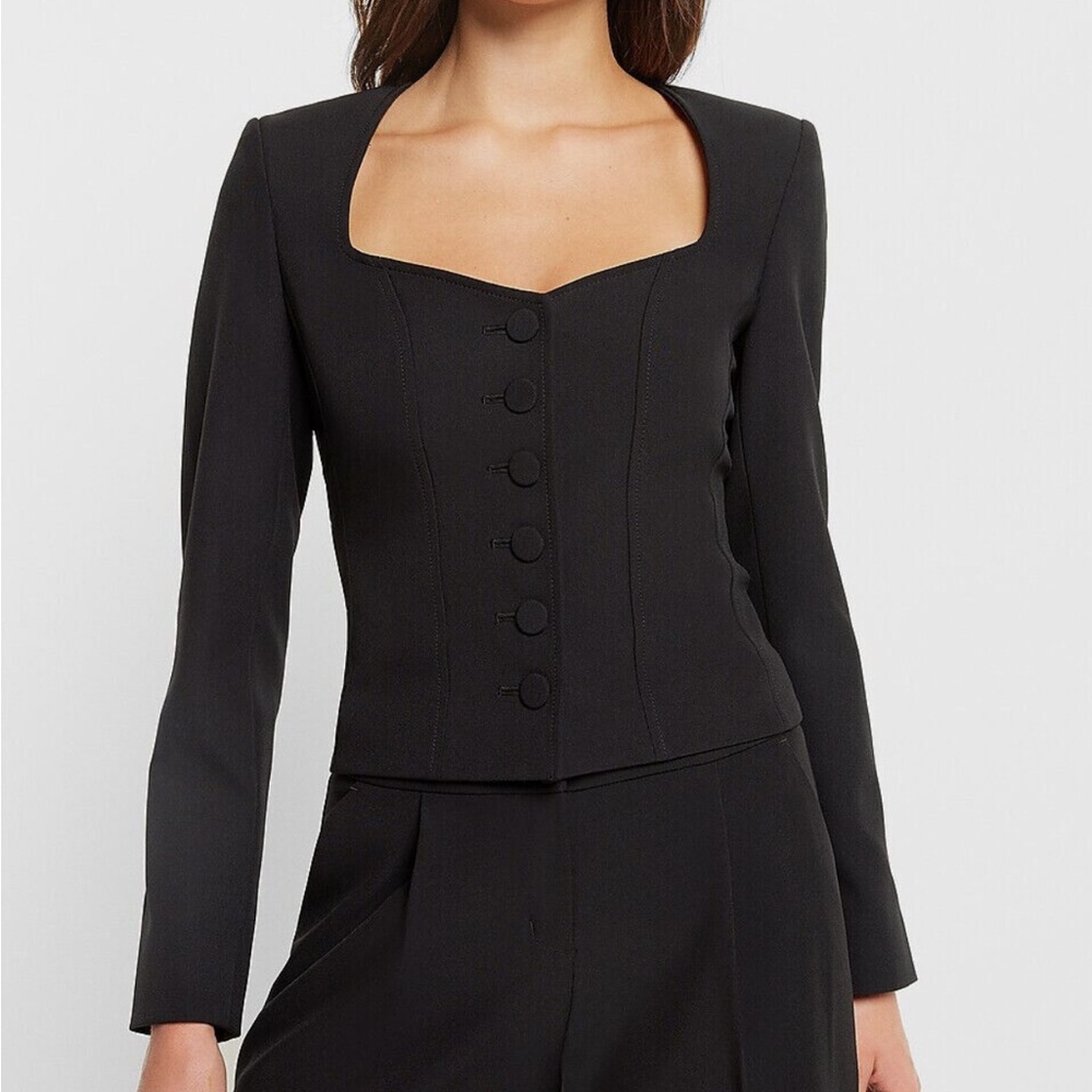 NEW EXPRESS  BLACK EDITOR SWEETHEART NECKLINE BUSTIER